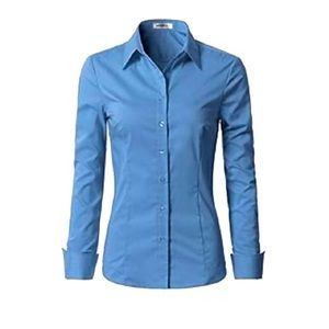 Long Sleeve Button Down Slim Fit Shirt - Size X-Small